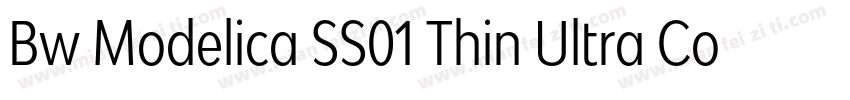 Bw Modelica SS01 Thin Ultra Condens字体转换